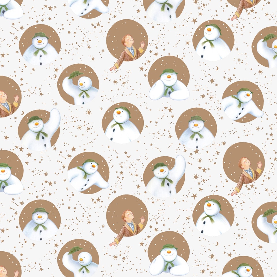 image 1 of The Snowman Christmas 4 Sheets & 4 Tags Gift Wrap