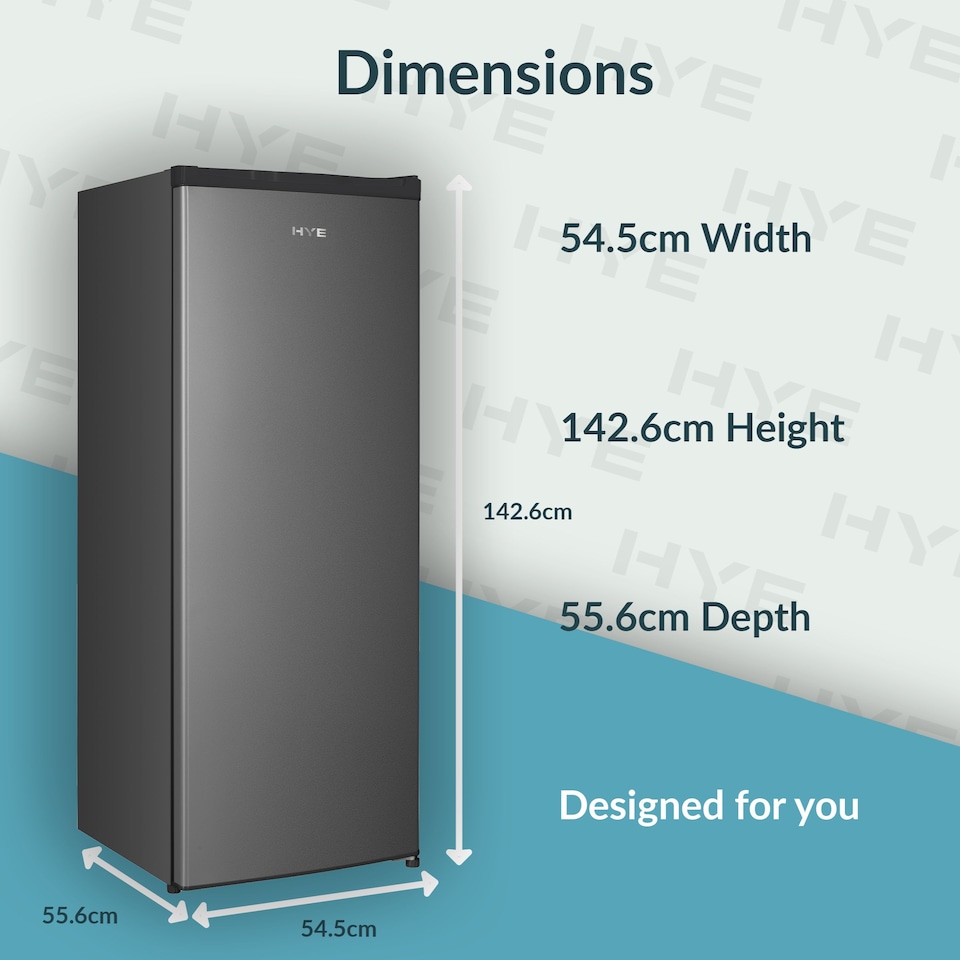 image 1 of HYE Freestanding Larder Fridge, 242 Litre, 55cm, Silver - RF01SDF242S01