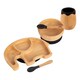 image 1 of Tiny Dining 5pc Bamboo Elephant Baby Weaning Set - Black