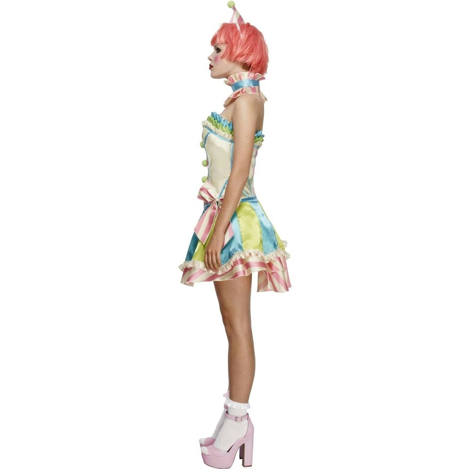 image 1 of Fever Womens/Ladies Deluxe Vintage Clown Costume Set - Multicoloured - M M