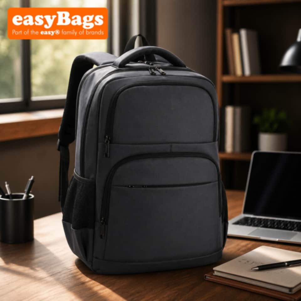 image 1 of Durable Laptop Backpack with Smart Organisation and Travel-Friendly Design - Grey