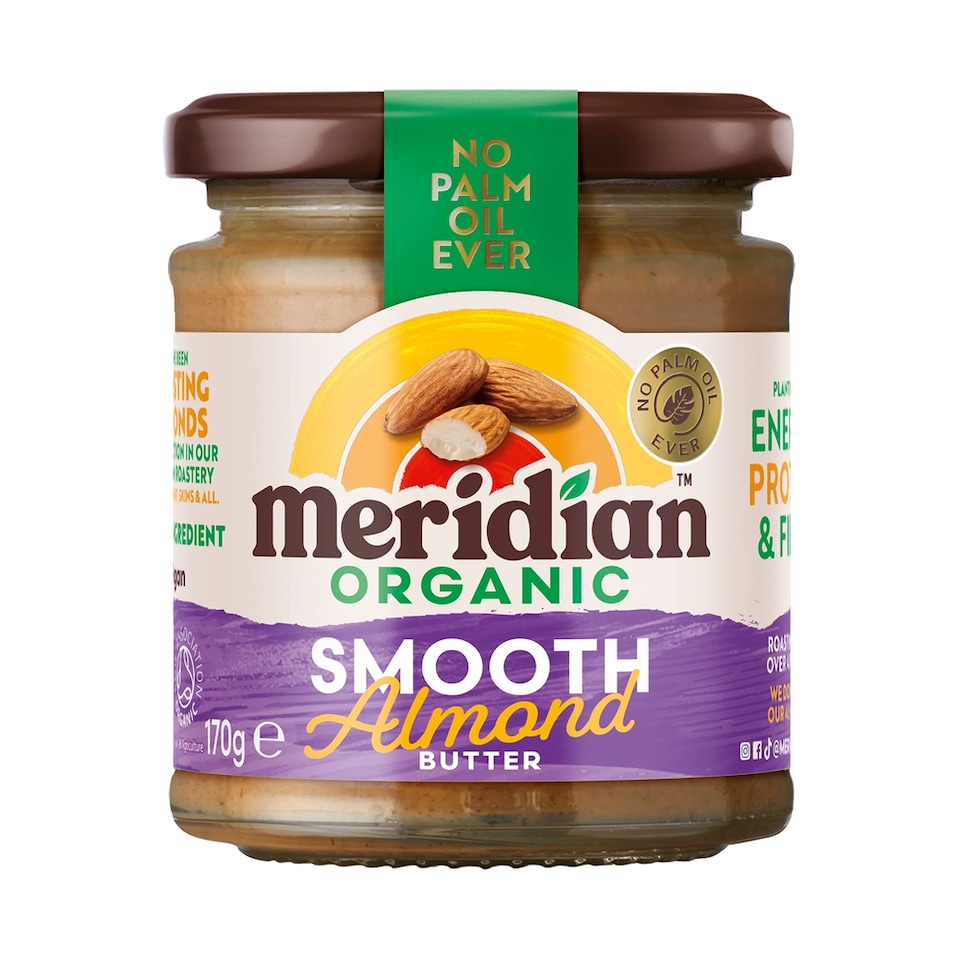 image 1 of Organic Smooth Almond Butter 170g (Meridian)