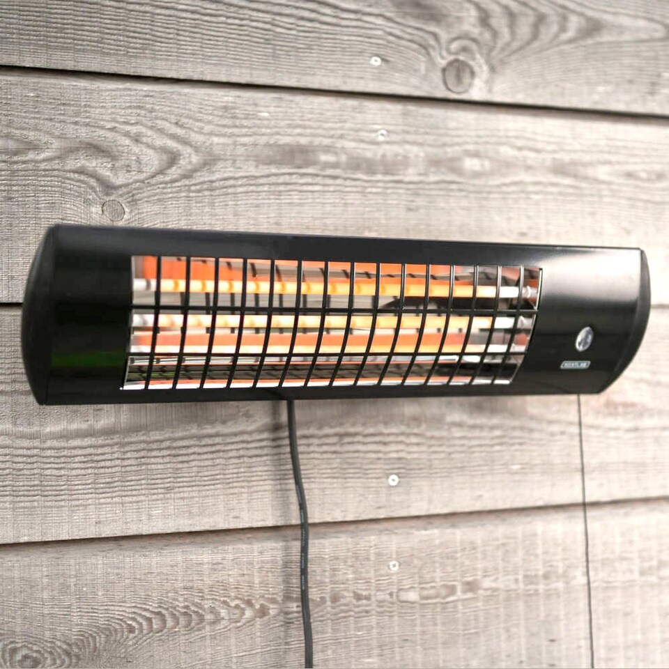 image 1 of 1.8kW Wall Mounted Infrared Patio Heater 3 Power Settings Set of 2