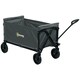 image 1 of Outsunny 120L Folding Collapsible Wagon with Adjustable Handle, Black