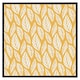 image 2 of White leaf pattern on orange (Picutre Frame) Brown | Oak | L