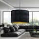 image 4 of Sundance - Black Velvet Pleated 30cm Lamp Shade with Gold Inner Black | Gold