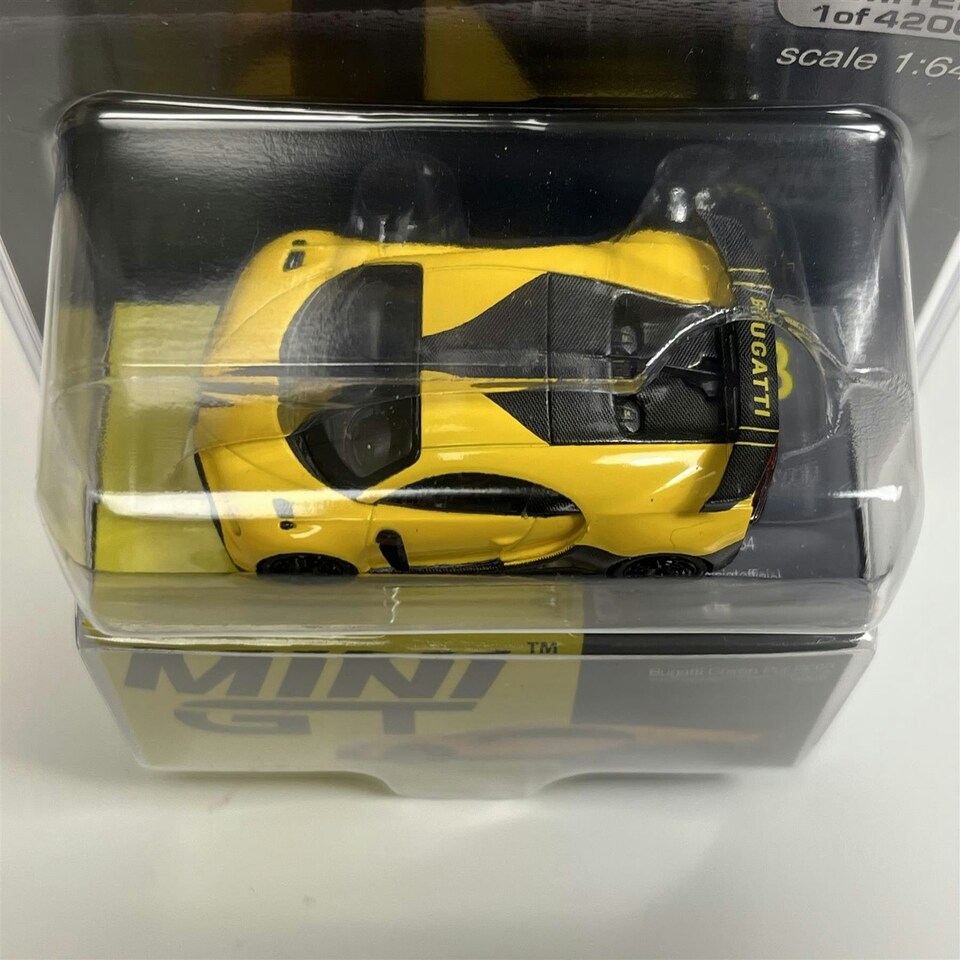 image 1 of Bugatti Chiron Our Sport Yellow LHD 1:64 Scale Mini GT MGT00428MJ