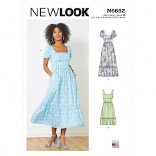 New Look 6692 Paper Sewing Pattern – Women’s Dress, Size A (6–8–10–12–14–16–18), Easy