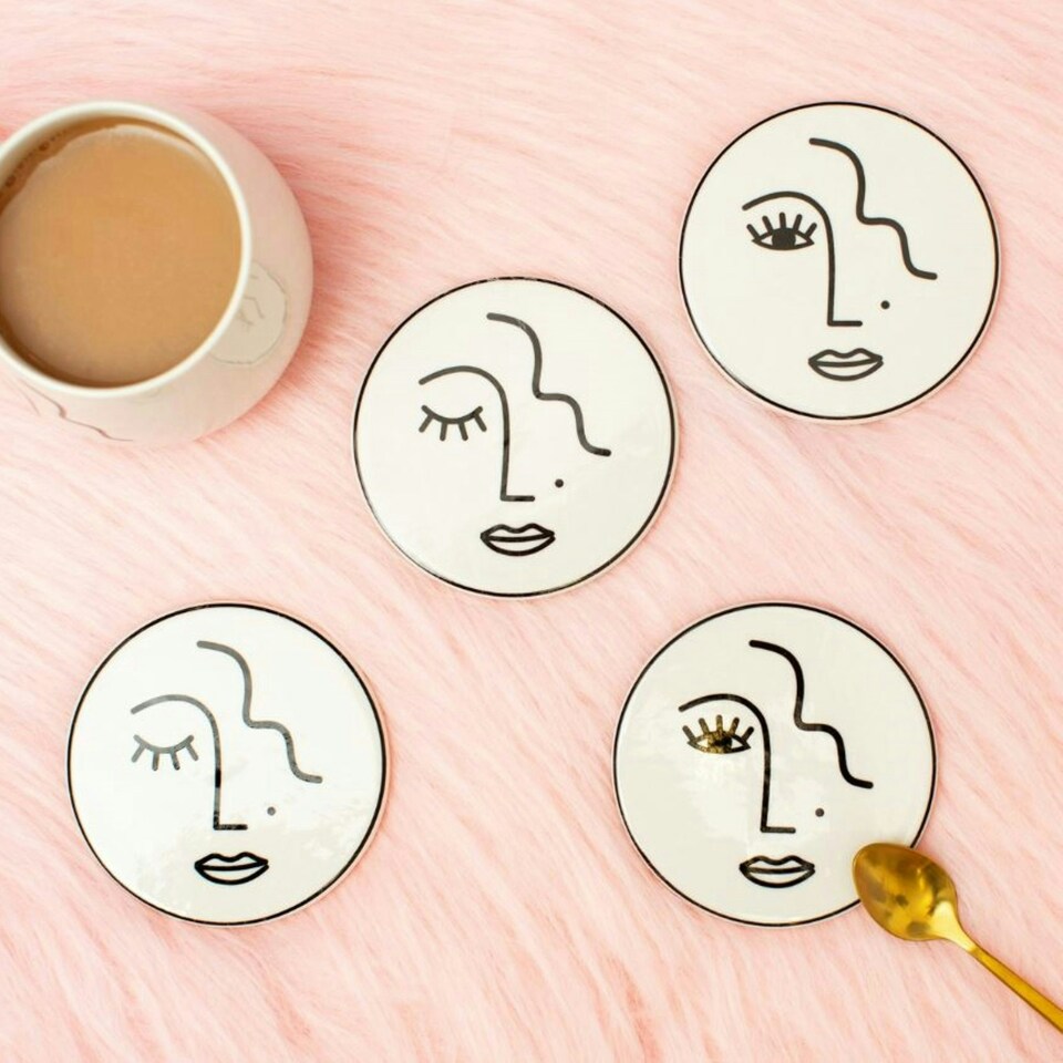image 1 of Sass & Belle Abstract Coasters Set of 4