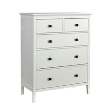 Chest Of Drawers White Clothing Organiser MDF Flat Pack Compact Design White | 5 Drawers