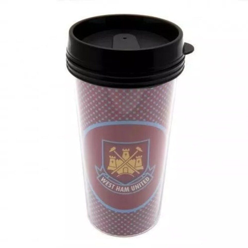 West Ham FC Bullseye Travel Mug Brown