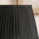 image 3 of 40cm Black Poly Cotton Pleat Lamp Shade For Table Lamps and Floor Lamps