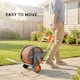 image 4 of Outsunny Hose Reel Cart with Wheels, 45+2m Garden Hose Reel, Orange | Orange | Orange and grey