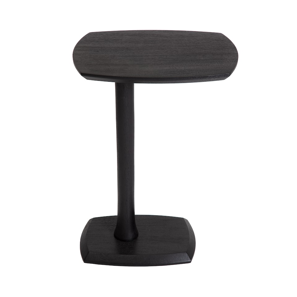 image 1 of Ellis C-Shaped Solid Mango Wood Sofa Side Table