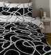 image 2 of Copenhagen Home Pablo Reversible Single Duvet Cover Set with Pillowcases - Monochrome