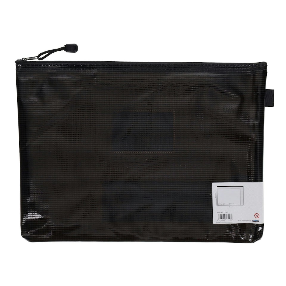 image 1 of A4+ Extra Durable Jet Black Mesh Storage Wallet by Premto
