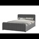 image 1 of 4ft6 Dark Grey Brushed Velvet Gas Lift Ottoman Bedframe
