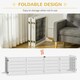 image 10 of PawHut Freestanding Pet Dog Gate 6 Panel Foldable Wooden Playpen