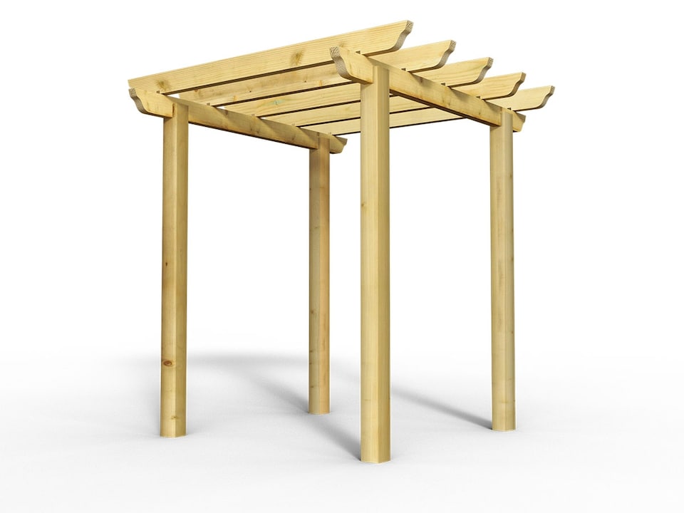 image 1 of eDecks HD Royal Walkway Pergola w/ Super Rafters, Concrete Posts 2.7m - 2.4x2.4m