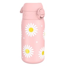 Leak Proof Kids Water Bottle, Stainless Steel, 400ml (13oz) | Pink | Daisies | One Size