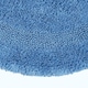 image 2 of Homescapes Luxury Reversible Semi Circle Bath Mat - Cobalt | Blue | Cobalt Blue