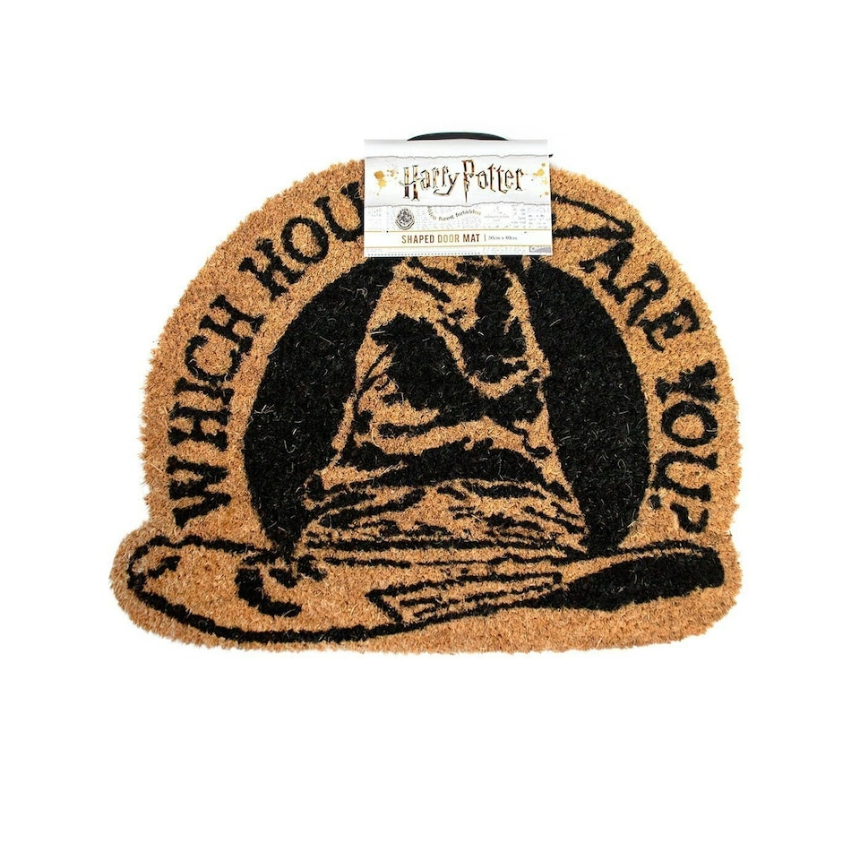 image 1 of Harry Potter Sorting Hat Door Mat - Brown/Black - One Size
