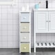 image 6 of HOMCOM Drawer Cabinet, 4 Drawer Storage Organizer Unit Bathroom Bedroom
