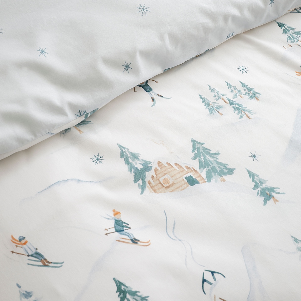 image 1 of D & D Ski Village Duvet Cover Set Natural