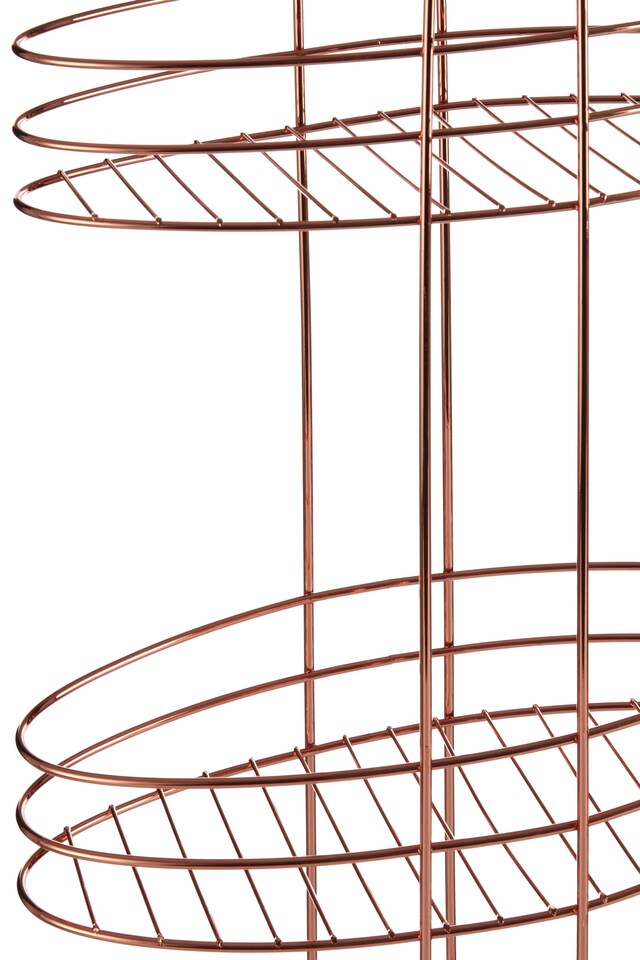 image 1 of Dara 3 Tier Copper Plated Storage Rack | Gold