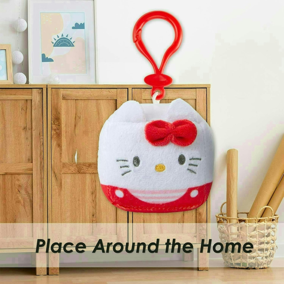 image 1 of Hello Kitty Soft Toy Cubeez Plush Red Cute Plush Huggable Cuddly 7cm Red