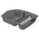 image 5 of Rattan Effect Dish Drainer with Tray | Grey | 1