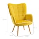 image 3 of HOMCOM Modern Accent Chair Velvet-Touch Tufted Wingback Armchair