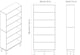 image 2 of Wide Shelf Tier Wooden Bookcase Shelving Modern Open Display Storage Cabinet | White | White 6 Tier Wide | 1