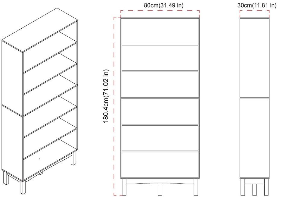 image 1 of Wide Shelf Tier Wooden Bookcase Shelving Modern Open Display Storage Cabinet | White | White 6 Tier Wide | 1