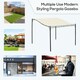 image 5 of Outsunny 3 x 3M Wall Mounted Awning Free Stand Canopy Shade Garden Porch Pergola