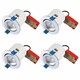 image 1 of First Choice Lighting Set of 4 Fire Rated Downlights Polished Chrome Tilt Fire Rated Recessed Downlight Chrome