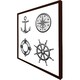 image 1 of Nautical icons (Picture Frame) Brown | L