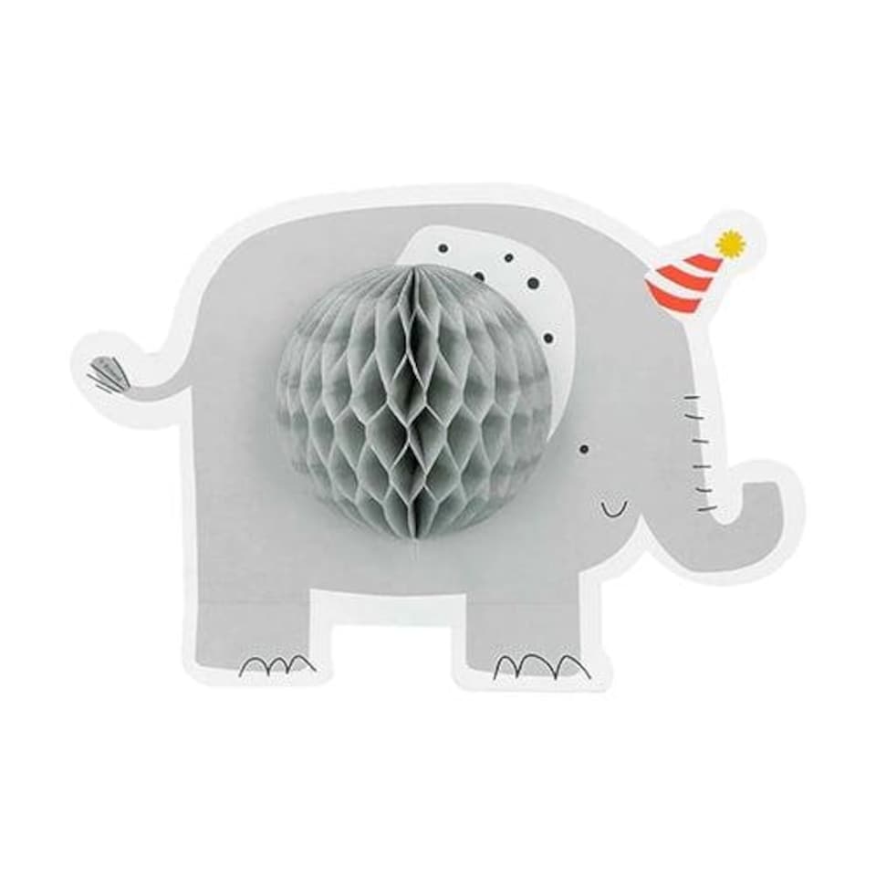 image 1 of Safari Animals Paper Honeycomb Table Decorations - Pack of 4