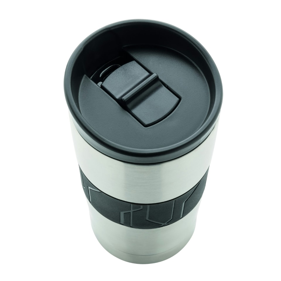 image 1 of XD Collection Vacuum Insulated 300ml Thermal Mug - Silver/Black - One Size Grey