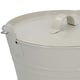 image 4 of Cream Coal Bucket With Lid & 5" Shovel Metal Ash Tidy Bin Coal Fire Log Burner