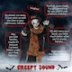 image 3 of Outsunny 67 Inch Life Size Outdoor Halloween Decorations Talking Circus Clown, Animated Prop Animatronic Decor with Light Up Eyes, Laughter