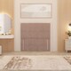 image 6 of Divan Bed Base with 4 Drawers & Plain Floor Standing Headboard Plush Velvet | Pink | Pink