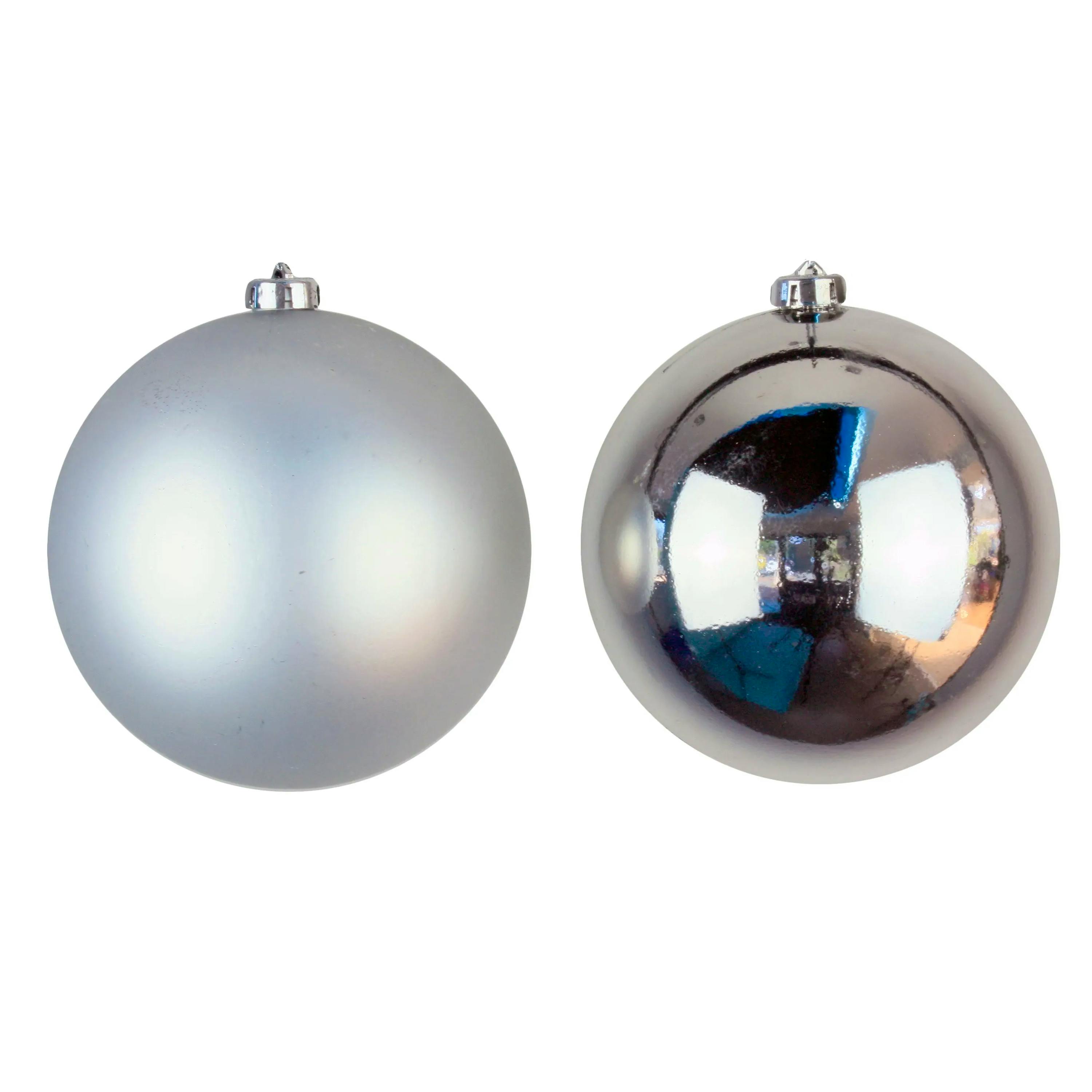 Christmas Tree World 15cm Bauble Set Shiny/Matt (40 pc) - Silver