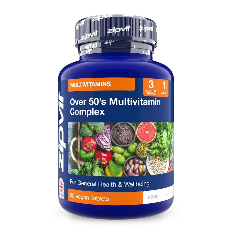 image 1 of Zipvit Over 50s Multivitamin, Immune, Bone & Energy Support, 90 Vegan Tablets, 3-Month Supply