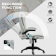 image 6 of HOMCOM Heated Vibrating Massage Chair with Reclining Function, Light Grey