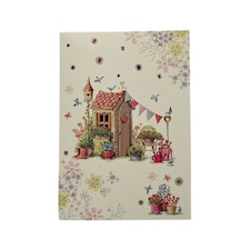 Open Blank Charming Garden Design Greeting Card