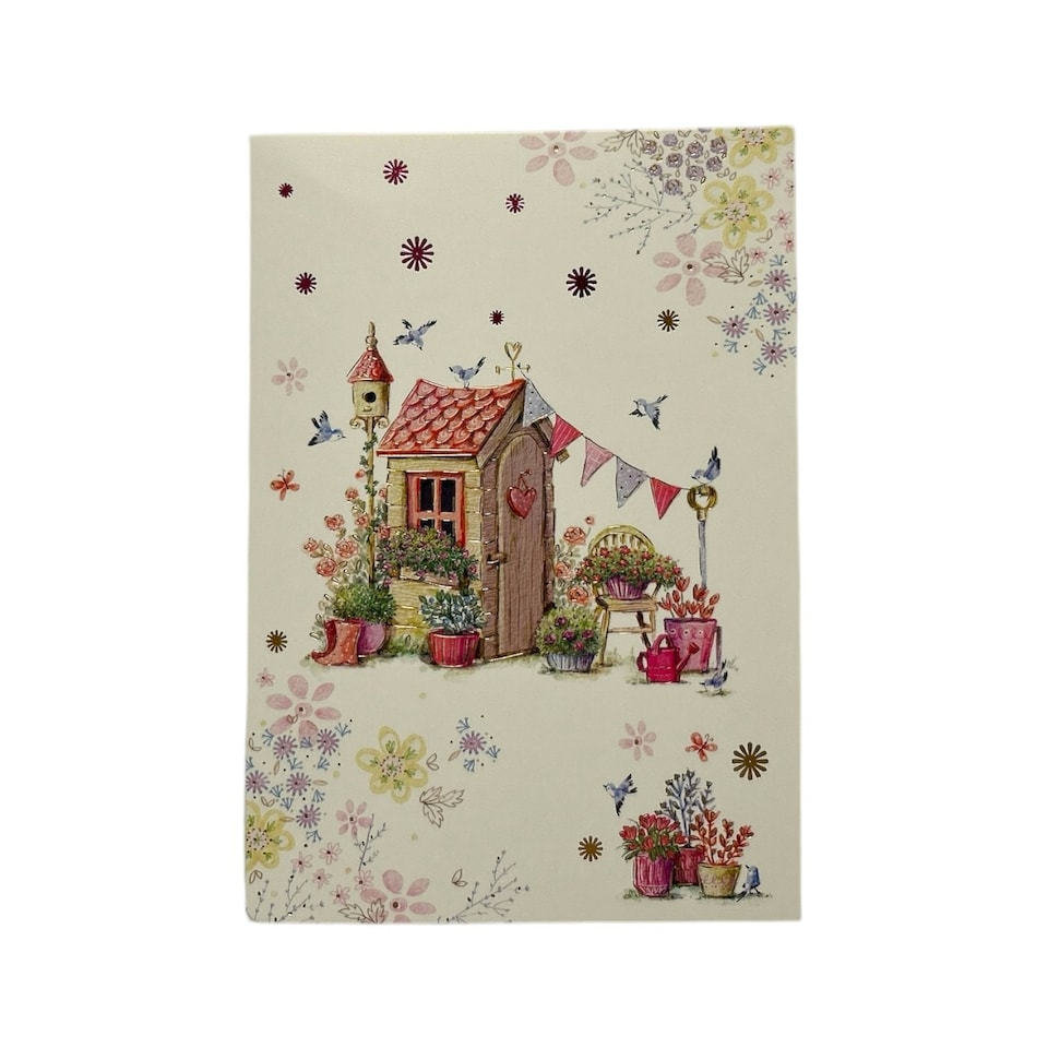 image 1 of Open Blank Charming Garden Design Greeting Card