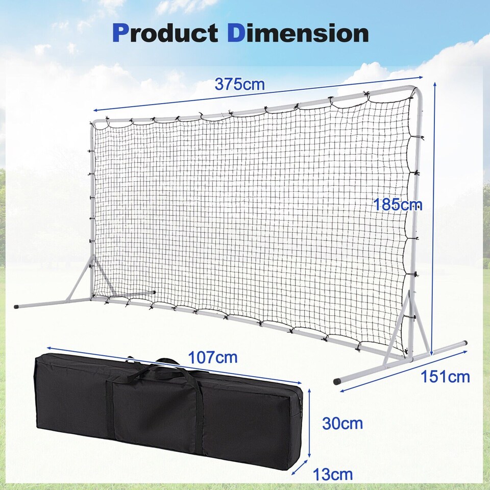 image 1 of COSTWAY Portable Soccer Rebounder Net Soccer Training Equipment w/Carry Bag