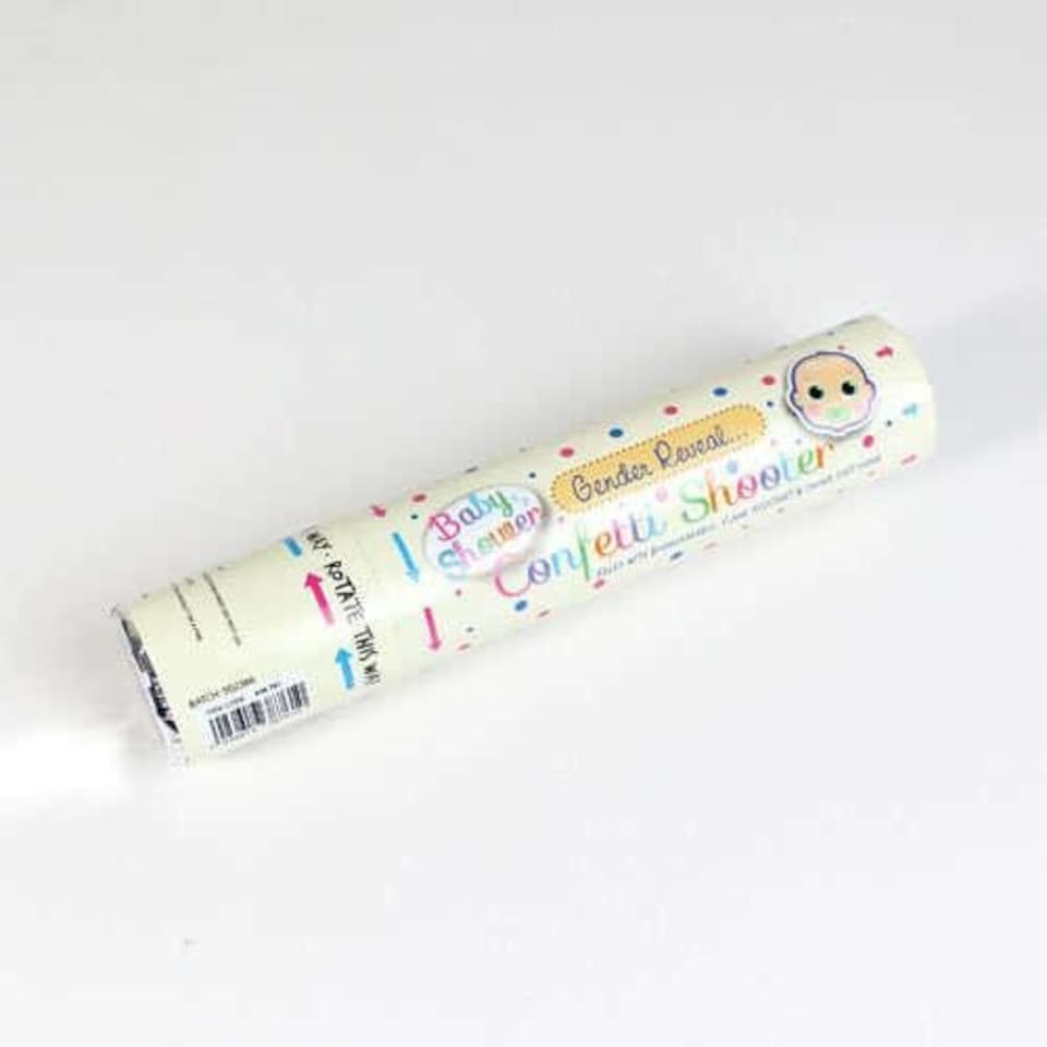 image 1 of Baby Shower Gender Reveal It's A Girl Paper Confetti Shooter 20cm