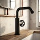 image 2 of Standing Basin Tap 'L' Type Spout Industrial Black Finished Brass Retro Style
